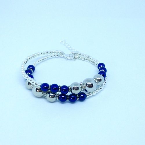 Bracelet double bleu royal – Image 2
